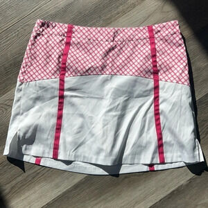 LADY HAGEN Sz 14 Pink & White Golf Skort/Skirt ⛳️